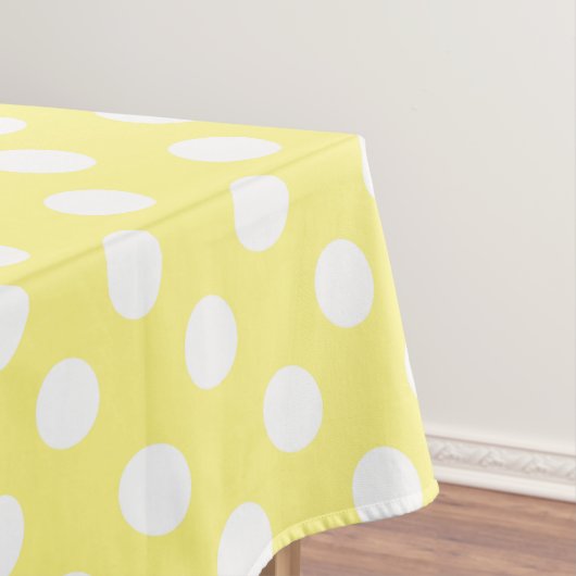 Nappe Pois blancs sur jaune citron (In Situ)