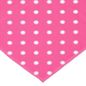 Nappe Pois blancs sur la couleur Fuchsia (Angle)