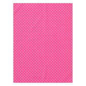 Nappe Pois blancs sur la couleur Fuchsia (Devant)