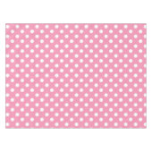 Nappe Pois blancs sur le rose joyeux (Devant (Horizontal))