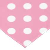 Nappe Pois blancs sur le rose joyeux (Angle)