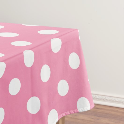Nappe Pois blancs sur le rose joyeux (In Situ)