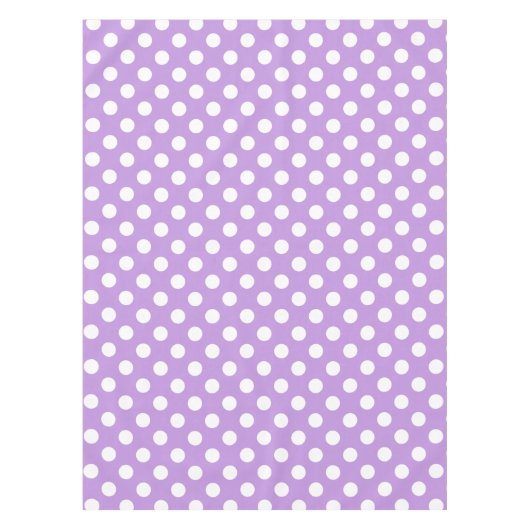 Nappe Pois blancs sur lilas (Devant)