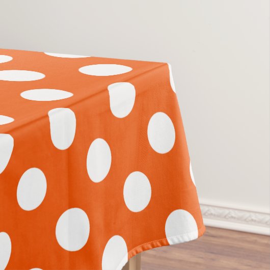 Nappe pois blancs sur orange (In Situ)