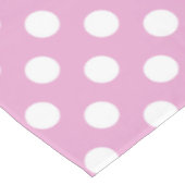 Nappe Pois blancs sur rose pâle (Angle)