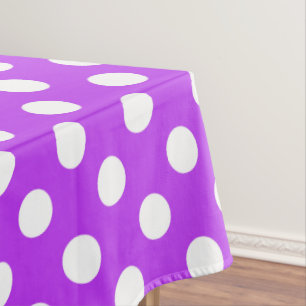 Nappe Pois blancs sur violet clair