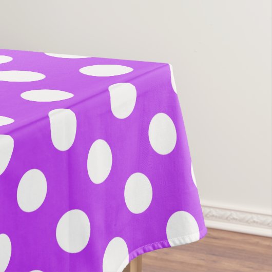 Nappe Pois blancs sur violet clair (In Situ)