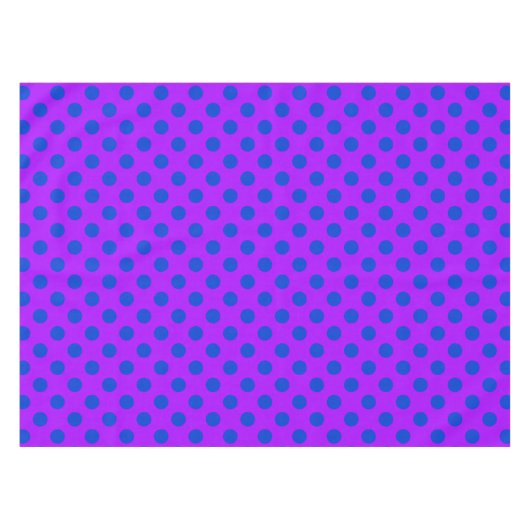 Nappe Pois bleus sur violet (Devant (Horizontal))