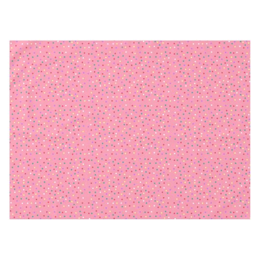 Nappe Pois colorés sur rose (Devant (Horizontal))