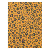 Nappe Pois de chien noir et blanc Pointe Polka sur dahli (Devant)