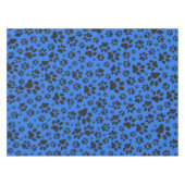 Nappe Pois de chien noir et blanc Pointe Polka sur le bl (Devant (Horizontal))