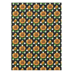 Nappe Pois de fleurs de tournesol