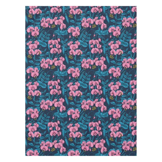 Nappe Pois doux et bourdons, rose et bleu (Devant)