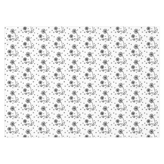 Nappe Pois et pois 2 - Noir et blanc (Devant (Horizontal))
