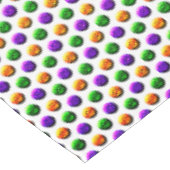 Nappe Pois jaune pourpre vert blanc Mardi Gras (Angle)