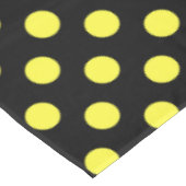 Nappe Pois jaunes sur fond noir (Angle)