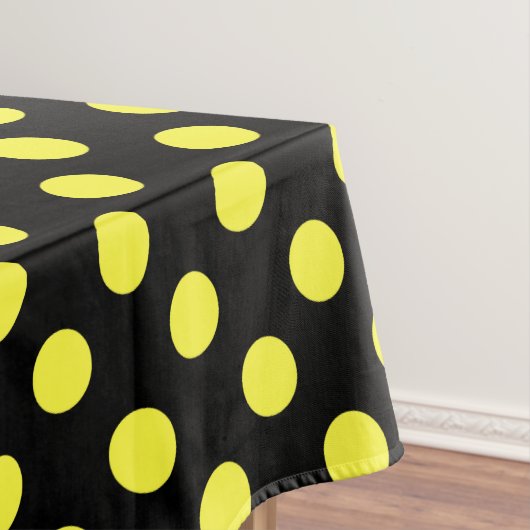 Nappe Pois jaunes sur fond noir (In Situ)