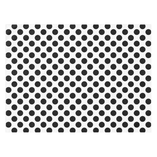 Nappe Pois, Motif Polka Dot, noir et blanc (Devant (Horizontal))