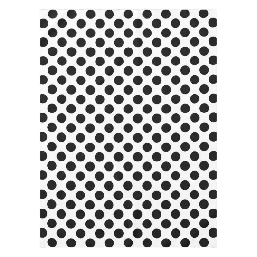 Nappe Pois, Motif Polka Dot, noir et blanc (Devant)