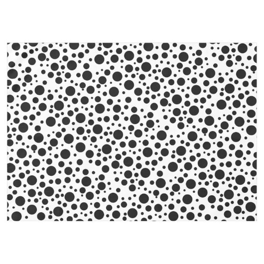 Nappe Pois noirs en blanc | (Devant (Horizontal))