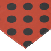 Nappe pois noirs en rouge (Angle)