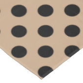 Nappe Pois noirs sur beige (Angle)