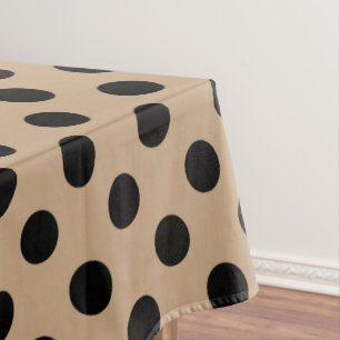 Nappe Pois noirs sur beige
