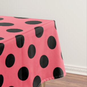Nappe Pois noirs sur corail