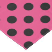 Nappe Pois noirs sur fuchsia (Angle)