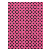 Nappe Pois noirs sur fuchsia (Devant)
