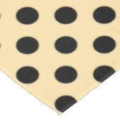 Nappe Pois noirs sur jaune pâle (Angle)