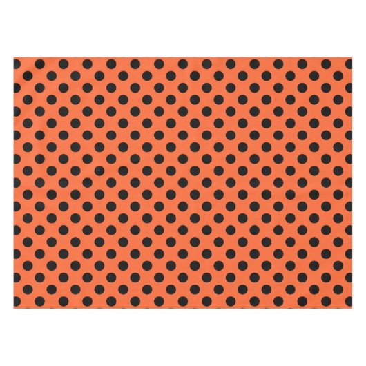 Nappe Pois noirs sur orange (Devant (Horizontal))