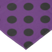 Nappe Pois noirs sur prune violette (Angle)