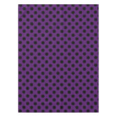 Nappe Pois noirs sur prune violette (Devant)