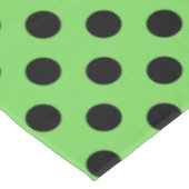 Nappe Pois noirs sur vert citron (Angle)