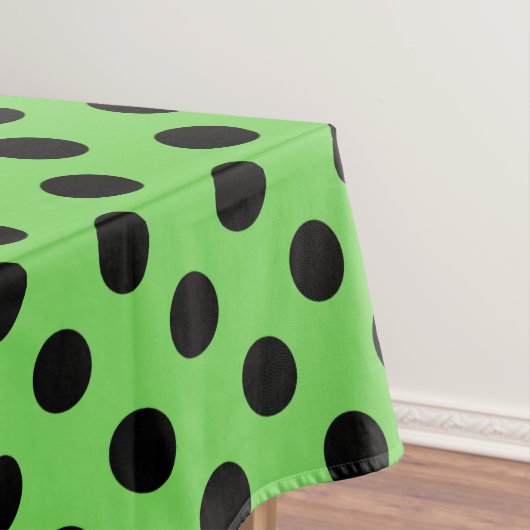 Nappe Pois noirs sur vert citron (In Situ)