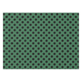 Nappe Pois noirs sur vert kelly (Devant (Horizontal))