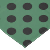 Nappe Pois noirs sur vert kelly (Angle)