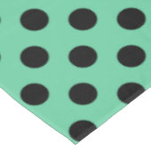 Nappe Pois noirs sur vert menthe (Angle)