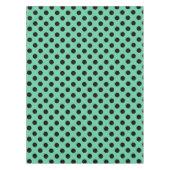 Nappe Pois noirs sur vert menthe (Devant)