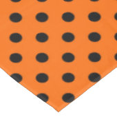 Nappe Pois orange et noir (Angle)