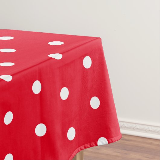 Nappe Pois rétro classique rouge et blanc (In Situ)