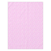 Nappe Pois rétro rose chaud avec motif floral (Devant)