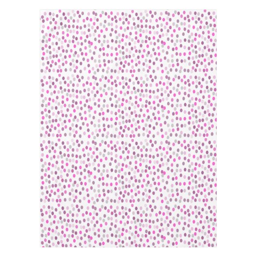 Nappe Pois rose classique sur blanc (Devant)