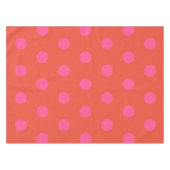 Nappe Pois rose et rouge orange monogrammé (Devant (Horizontal))