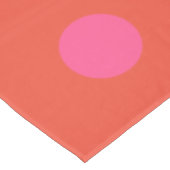 Nappe Pois rose et rouge orange monogrammé (Angle)