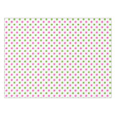 Nappe Pois rose et vert de diva d'Apple sur le blanc (Devant (Horizontal))