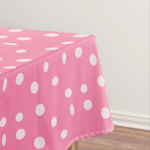 Nappe Pois rose pâle sur rose