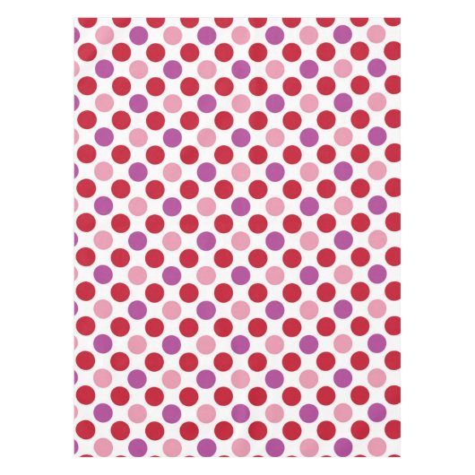 Nappe Pois rouges, roses et violets (Devant)