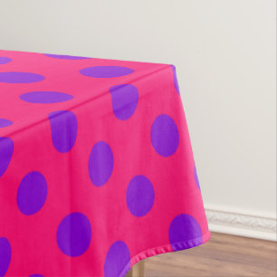 Nappe Pois violets sur cerise